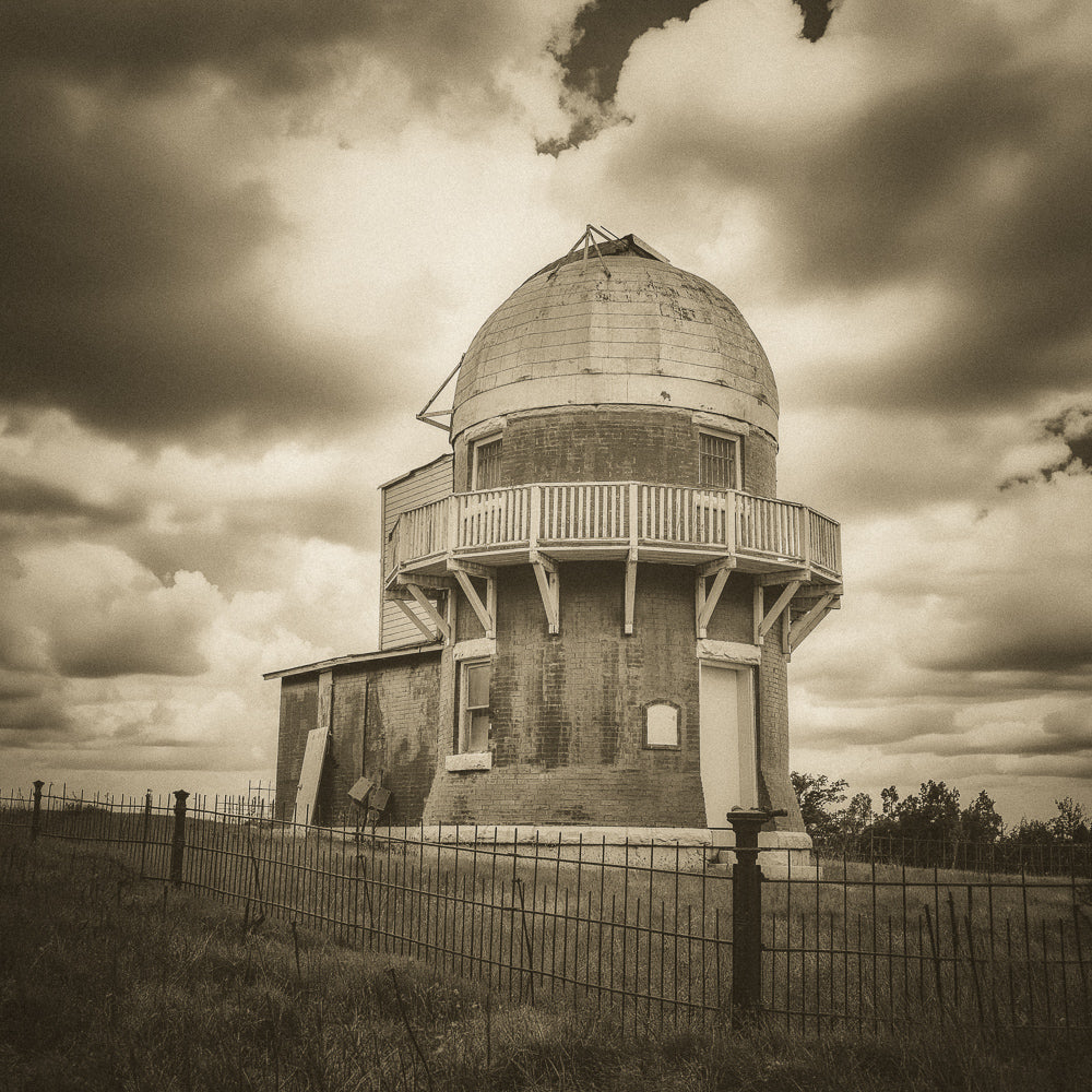 Millsaps College Observatory in Jackson, Mississippi, before restoration, photographed by J. Durr Wise