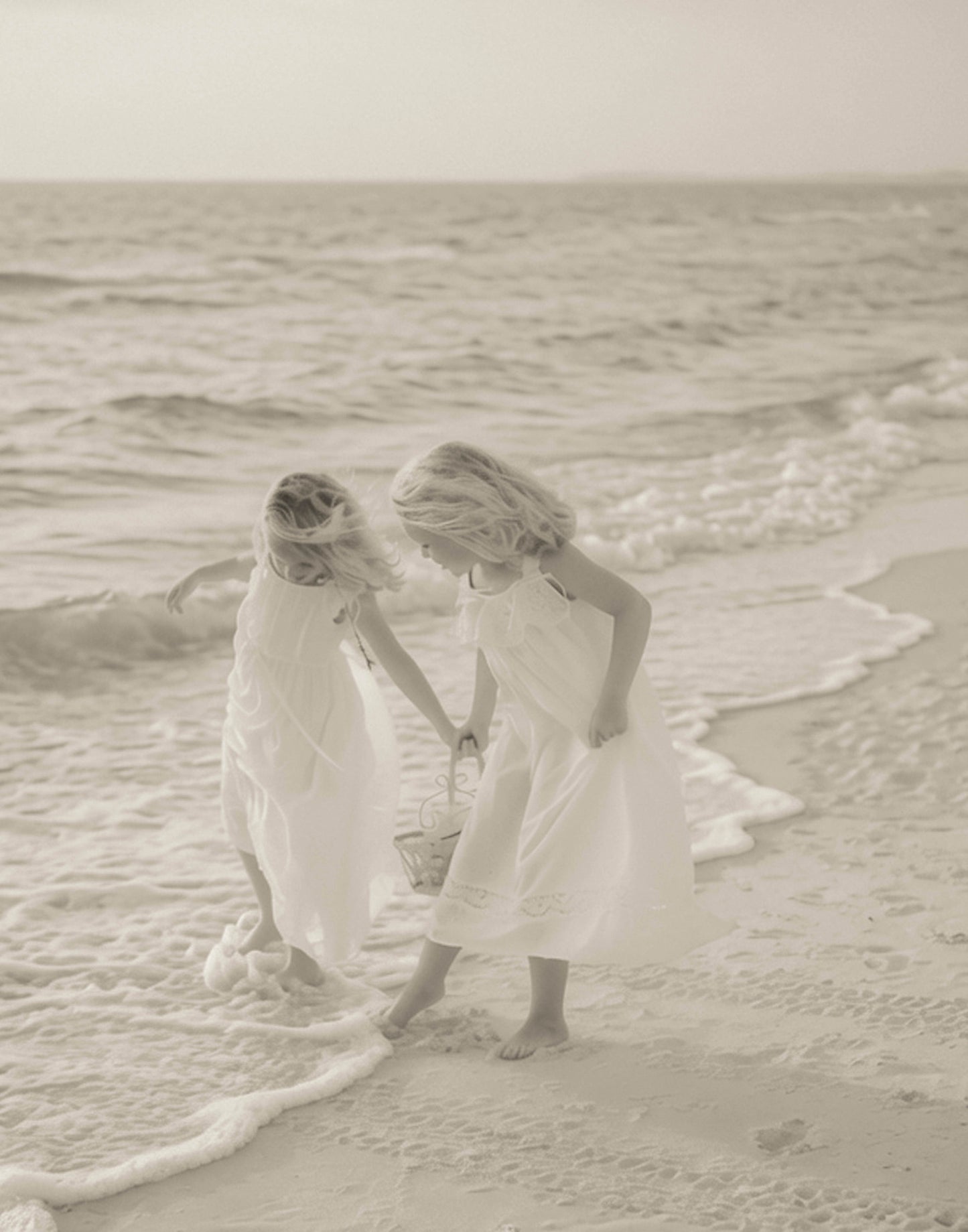 Best Friends Collecting Shells