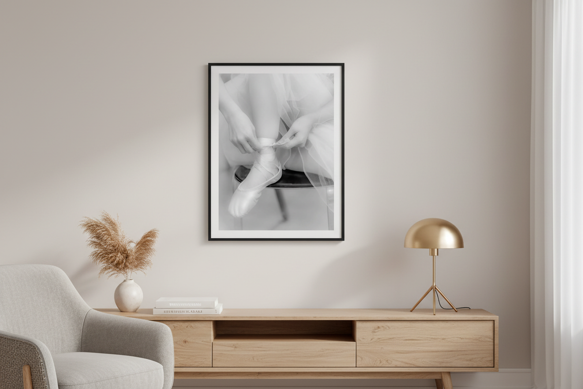The Ritual fine art print displayed in a living room
